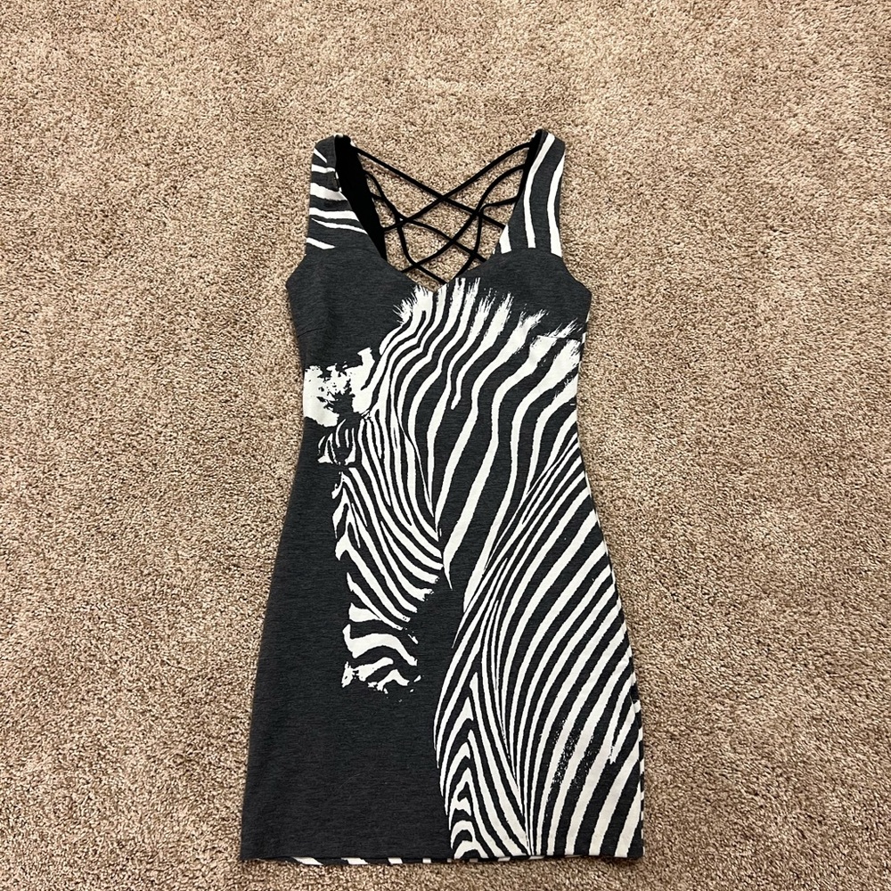 Bebe print mini dress